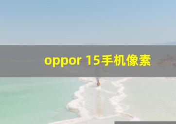 oppor 15手机像素